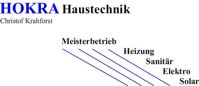 HOKRA Haustechnik - Christof Krahforst - Meisterbetrieb